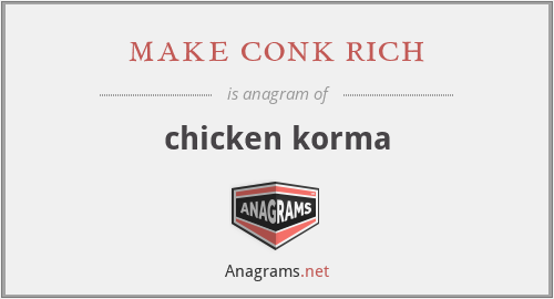 make conk rich - chicken korma