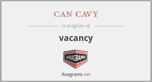 can cavy - vacancy