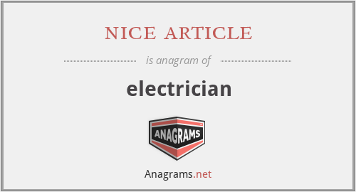 nice article - electrician