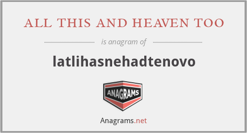 all this and heaven too - latlihasnehadtenovo
